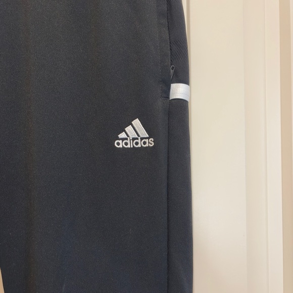 Adidas Black Jogger Track Pants with Tapered Leg | Size Medium - Picture 2 of 3